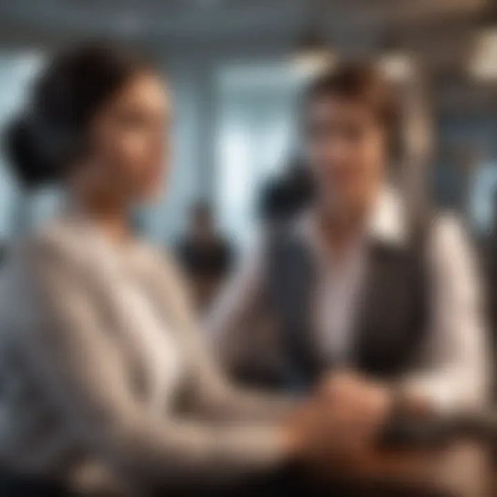 Customer Service Interaction Customer service representative assisting a client