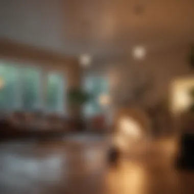 Energy-efficient LED bulbs illuminating a cozy living space.