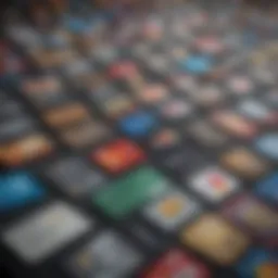 Illustration showcasing various instant credit card designs