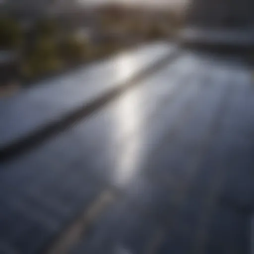 Solar panels installed on a commercial building roof