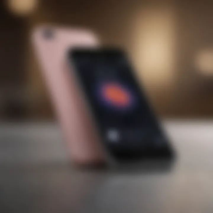 Close-up view of the iPhone SE showcasing its sleek design and compact size