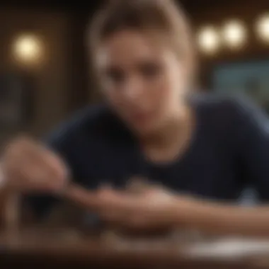 Evaluating Policy Details Effectively A person evaluating insurance policy details with focus