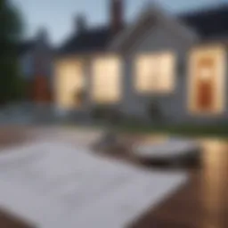 A detailed view of a rental property with insurance documents scattered on a table.