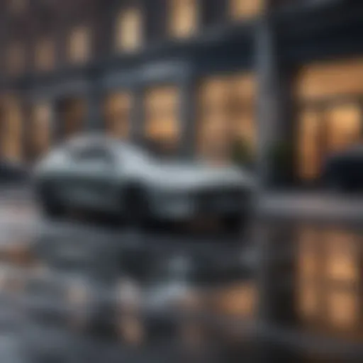 A sleek car parked in a modern urban environment, showcasing the allure of all-inclusive leasing.