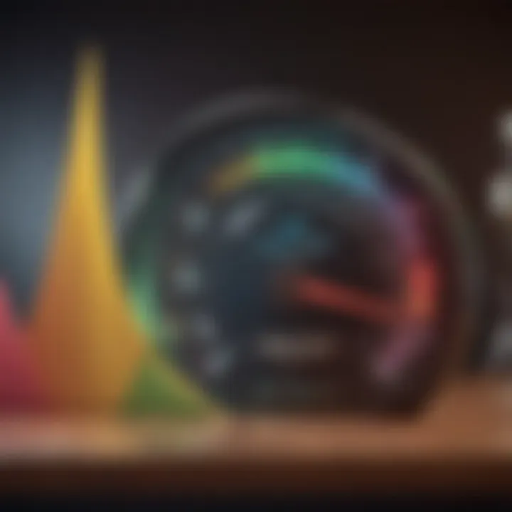 Graph showing credit score impact