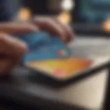 A person analyzing credit card offers on a laptop