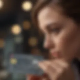 A person contemplating credit card options