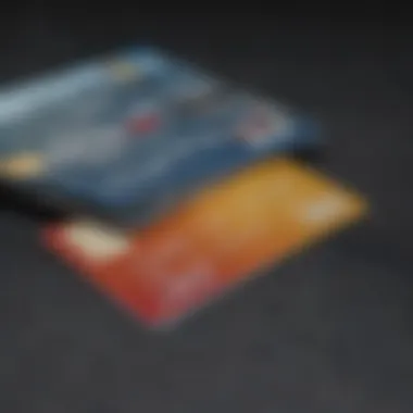 Illustration depicting various credit card options available for those with bad credit