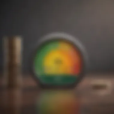 Understanding Credit Score Visual representation of credit score and financial literacy