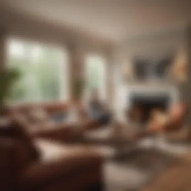 Consultation on Homeowners Insurance Options A diverse group discussing insurance options in a cozy living room