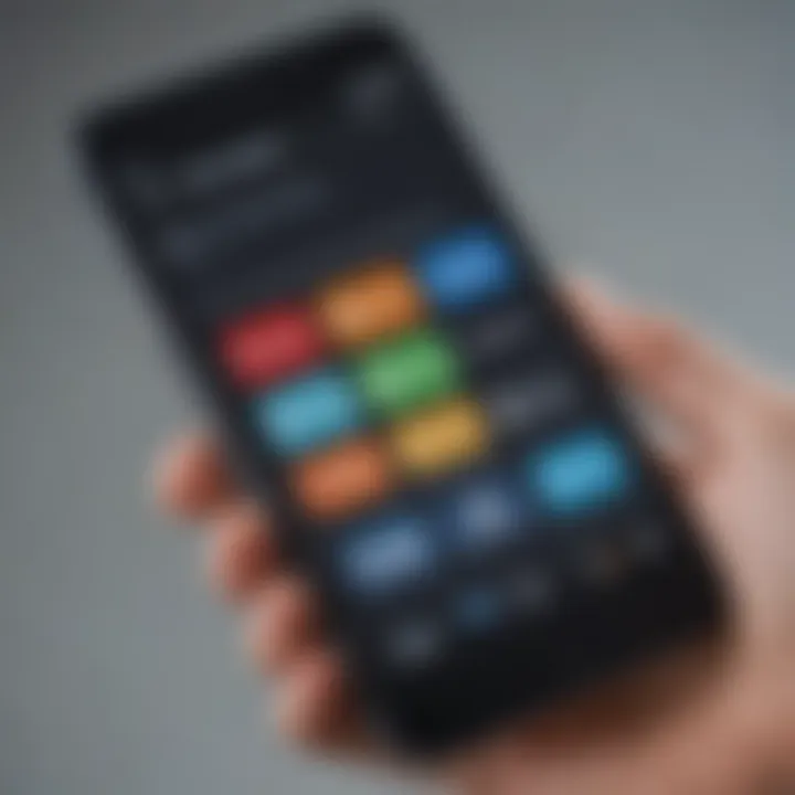 A close-up of a smartphone displaying internet service provider options