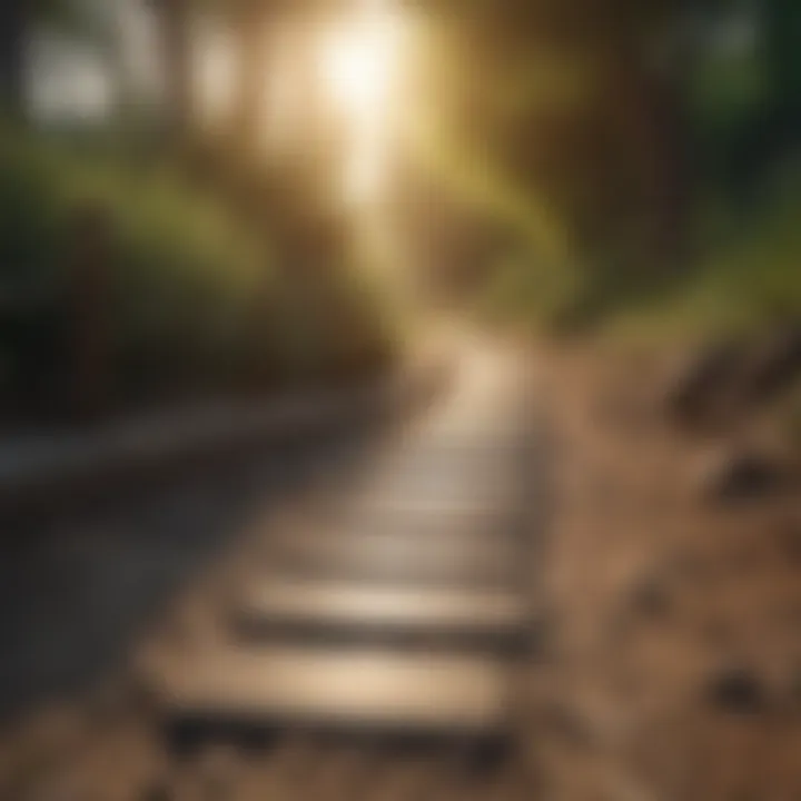 Pathway to Financial Improvement A conceptual visualization of a pathway leading to financial stability