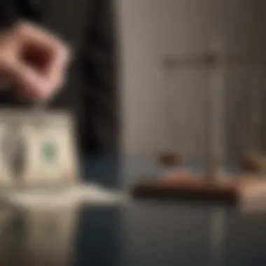 Evaluating Lender Choices A conceptual illustration of a person weighing different lender options before making a decision.