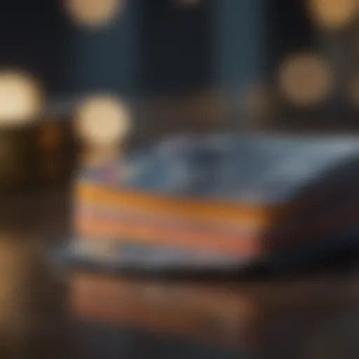 Concept of secured credit cards with visuals representing financial stability