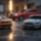 Student reviewing car insurance options