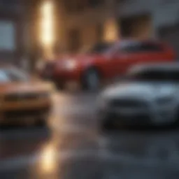 Student reviewing car insurance options