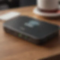 Illustration of a mobile Wi-Fi device showcasing connectivity options