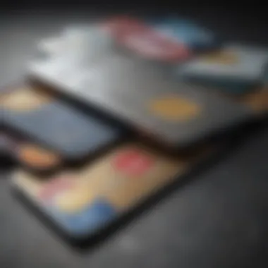 Different types of credit cards displayed