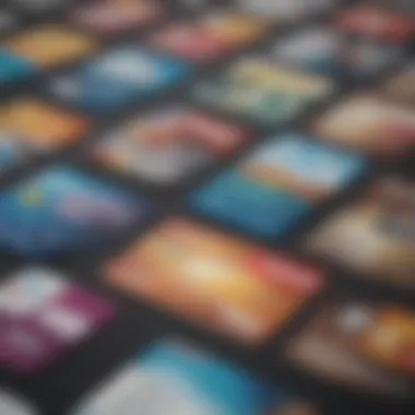 Diverse Range of Prepaid Cards Diverse selection of prepaid cards showcasing their designs and features.