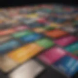 Different types of prepaid cards laid out for selection.