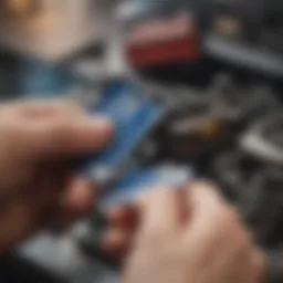 A visually engaging graphic depicting the mechanics of prepaid credit cards