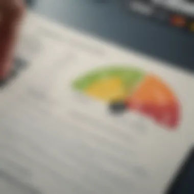 Analyzing Your Credit Report A detailed image of a credit report being analyzed, highlighting key components that affect credit scores.