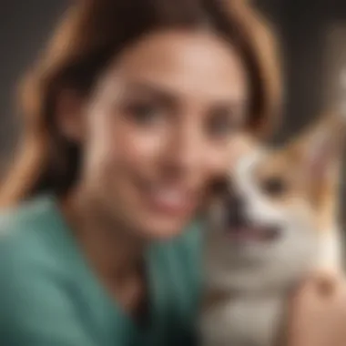 An image depicting a happy pet owner with their pet, highlighting the emotional benefits of insurance.