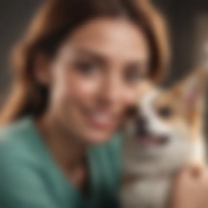 An image depicting a happy pet owner with their pet, highlighting the emotional benefits of insurance.