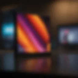 Close-up of Samsung's OLED display showcasing vibrant colors