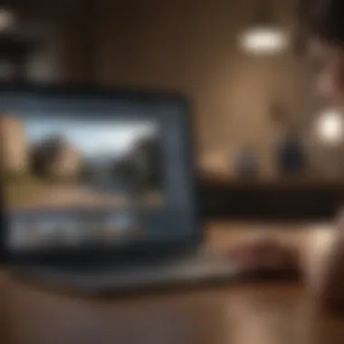 A person reviewing various loan types on a laptop