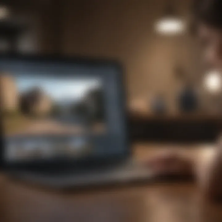 A person reviewing various loan types on a laptop