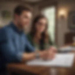 Self-employed individual reviewing financial documents