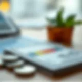 Abstract representation of credit scores and banking