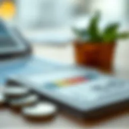 Abstract representation of credit scores and banking