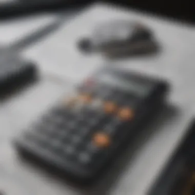 A diverse range of financial documents and calculators
