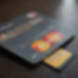 A close-up of a credit card on a financial report