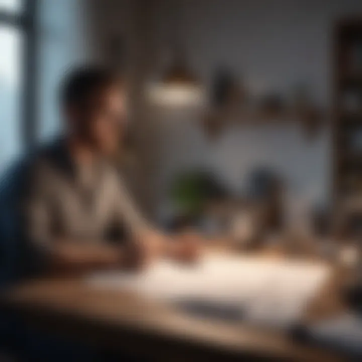 A person reviewing energy contracts and terms