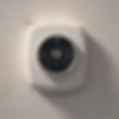An energy-efficient thermostat on a wall