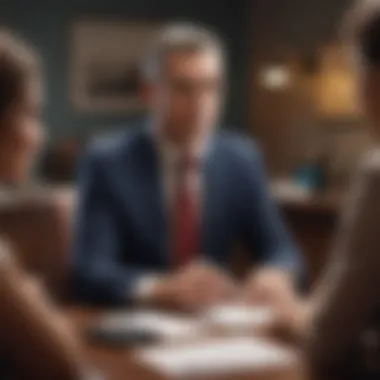 Financial Counseling for Debt Management An illustration of a financial counselor guiding individuals through debt management