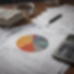 A detailed budget plan laid out on a desk with financial documents