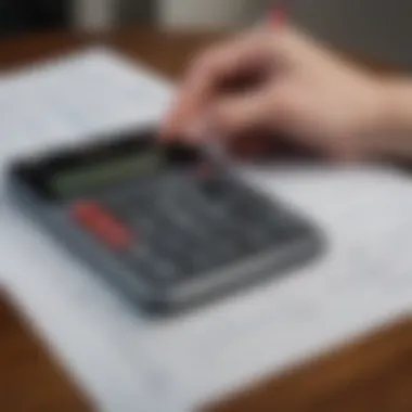 Reviewing Financial Goals Effectively A person reviewing their financial goals with a calculator
