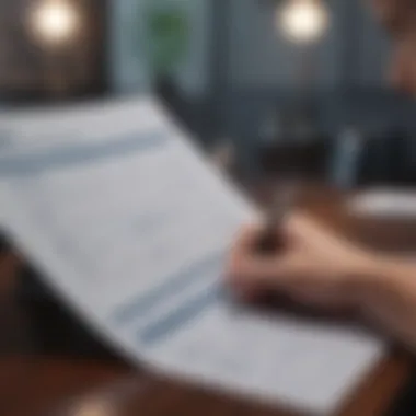 Analyzing Financial Documents for Credit Improvement Person analyzing their financial documents