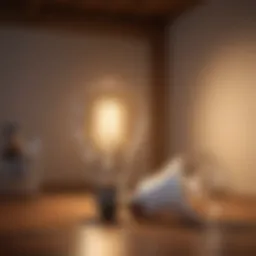 Energy-efficient light bulbs illuminating a room