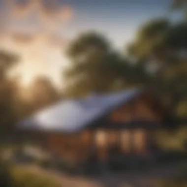 Energy-efficient home with solar panels