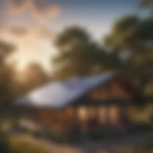 Energy-efficient home with solar panels