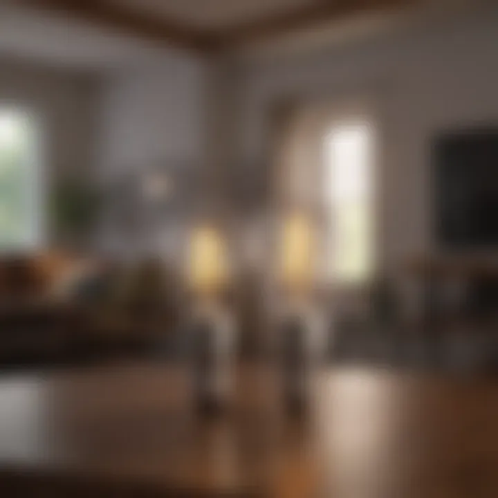 LED bulbs illuminating a modern living space