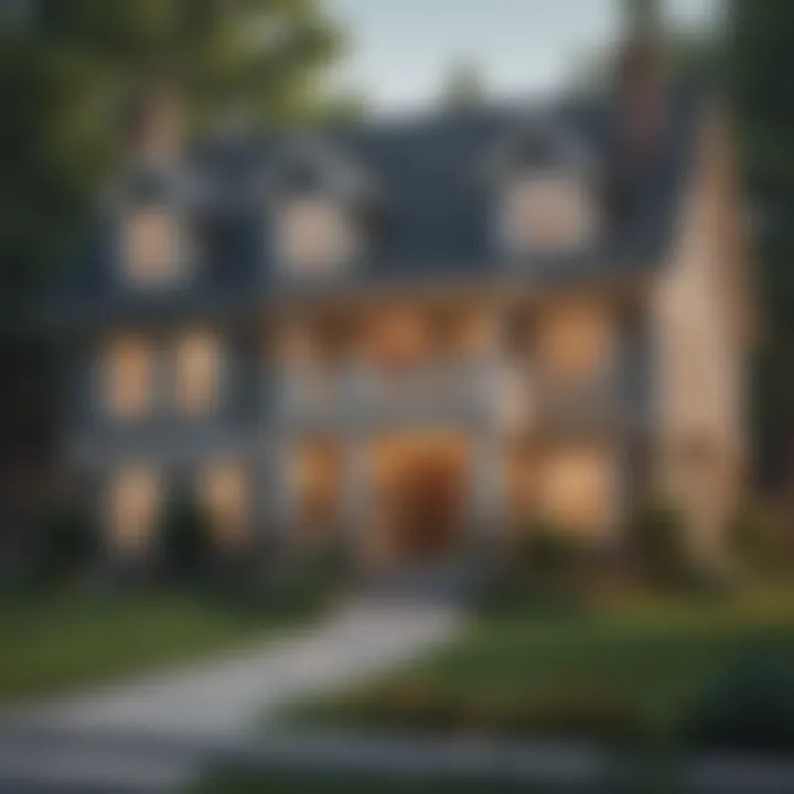 A serene home exterior, reflecting the joy of homeownership and financial freedom.