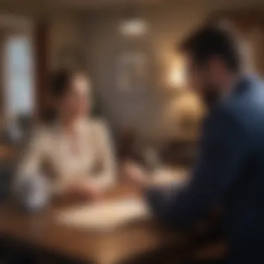 Exploring Mortgage Options A financial advisor presenting options for mortgage switching