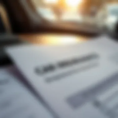 Understanding Your Car Insurance Policy A close-up of a car insurance policy document