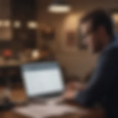 A person reviewing loan offers with a laptop and documents